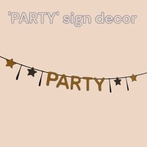 Papyrus PARTY‎ sign 1 piece Star Stars Gold Blue